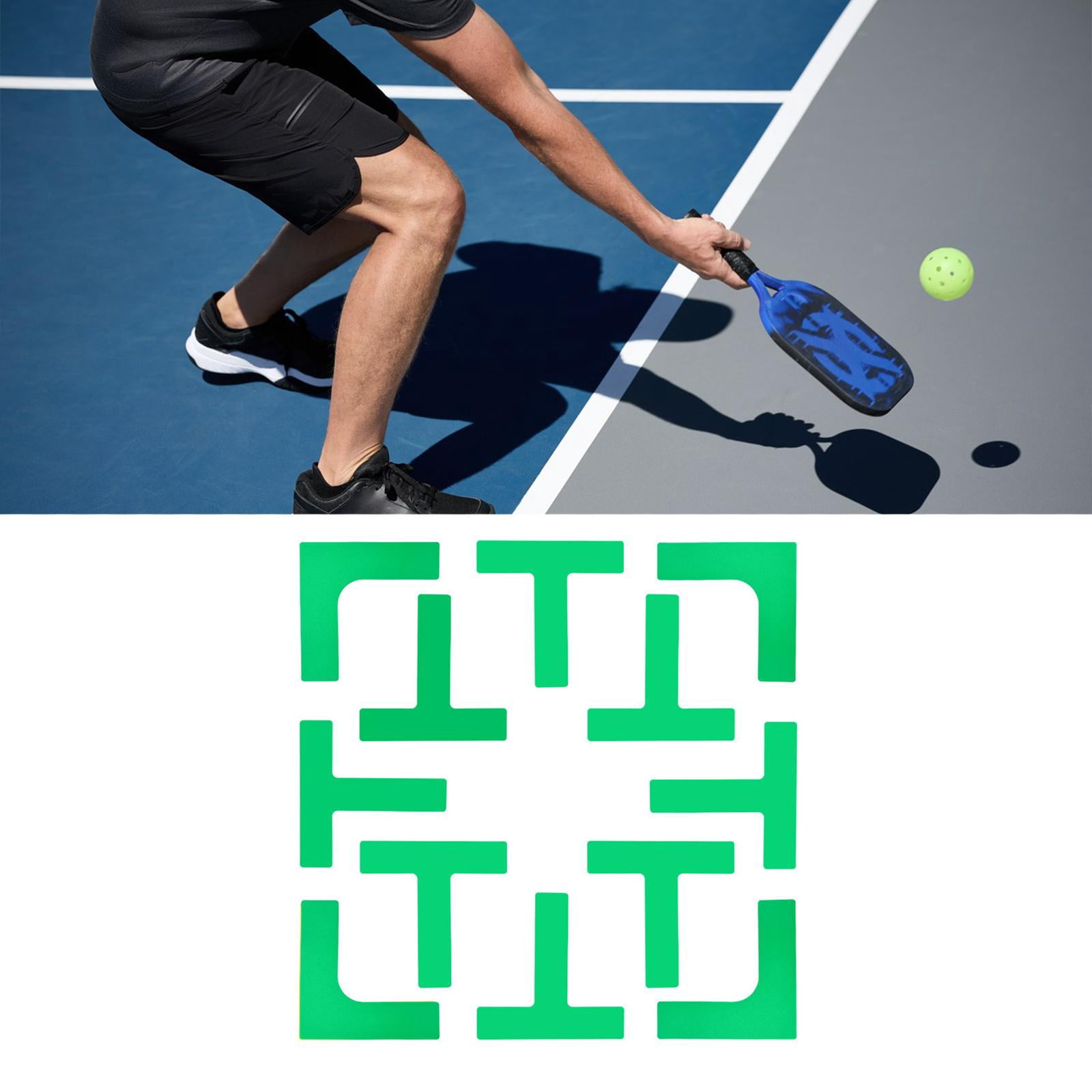 Dualoai Pickleball Court Marker Court Lines Marker Indoor and Outdoor Gift Training Portable Accessory Sports Park Throw Down Markers Green