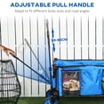 thumbnail image 4 of Outsunny Chariot de Jardin Pliant Chariot Pliable avec Roues, Bleu, 4 of 10