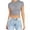 Gray, variant on Glisme Womens Summer Short Sleeve Cute Crop Tops Casual Basic Crewneck Slim Fit T Shirts Trend Pink Tee