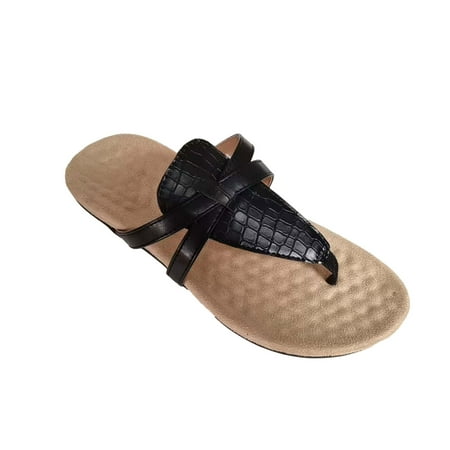 

Women Sandals clearance for Juebong Flip Flop Sandals for Women Girls Dressy Summer Thong Flat Sandals Fashion Beach Cute Ladies Slides Casual Braided Dress Sandal
