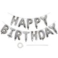 thumbnail image 1 of Guirnalda de Globos EHZCBHG Feliz Cumpleaños 16 pulgadas Plata, 1 of 6