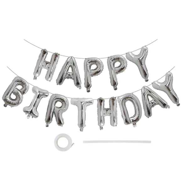 Guirnalda de Globos EHZCBHG Feliz Cumpleaños 16 pulgadas Plata