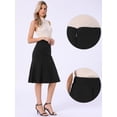 thumbnail image 2 of DARING DIVA Women's Elastic Summer Work A Line Flowy Trendy Skirt X-Small Black, 2 of 6
