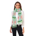 thumbnail image 2 of FORMRS Womens Scarf Winter Soft Long Big Warm Shawls Wrap Tassel Scarves, Green Blossom Mosaic, 2 of 9