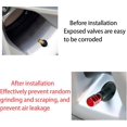 thumbnail image 4 of 4 pcs Valve Caps for Car Tires, Car Valve, Tire Accessories, Universal Valve Cap, Dustproof Valve Cap for Motorcycle Car Bicycle (Red), 4 of 5