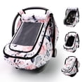 thumbnail image 1 of Cubierta para asiento de auto Sweetwavet de 2 capas de malla, protección solar rosa, 1 of 8