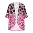 thumbnail image 5 of Cárdigan de manga larga para mujer, blusa informal estampada con bolsillo, abrigo tipo cárdigan para mujer, 5 of 5
