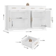 thumbnail image 4 of Homfa Modern Buffet Cabinet with 4 Drawers and 4 Doors, 59" W Sideboard Buffet Storage Cabinet with Shelves, for Kitchen Living Room Bedroom, White, 4 of 8