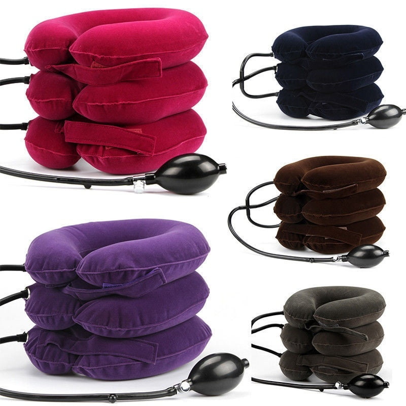 Inflatable Pillow Cervical Collar Neck Relief Traction Brace Support Stretcher Device - Walmart.com