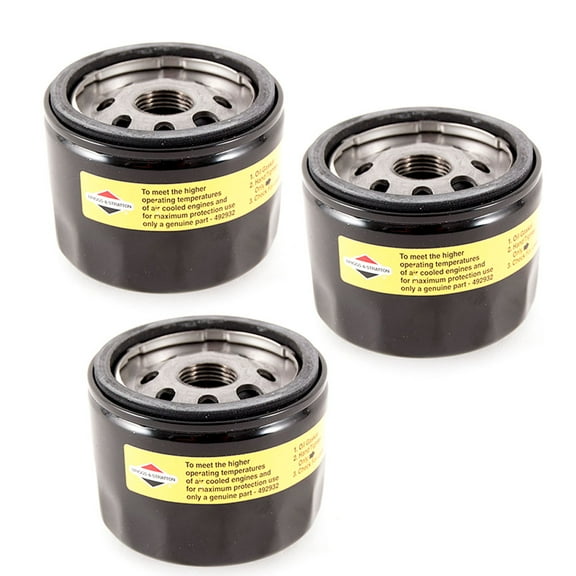 Briggs and Stratton Oil Filters 3 Pack 696854 695396 492932 492932S