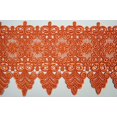 thumbnail image 1 of 10 Couleurs de Dentelle Florale Brodée en Guipure (Orange), 1 of 2