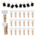 thumbnail image 1 of KAKOWELY 20pcs Wooden Photo Clips Mini Clothespins Memo Note Clips Crafts Party Decorations,1.5X"X0.79"X0.71", 1 of 4