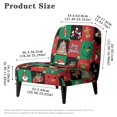 thumbnail image 6 of HELLHERO Christmas Decoration Theme Armless Accent Chair Protector, Stain Protection Dustproof Armless Chair Slipcover for Home Hotel, 6 of 7