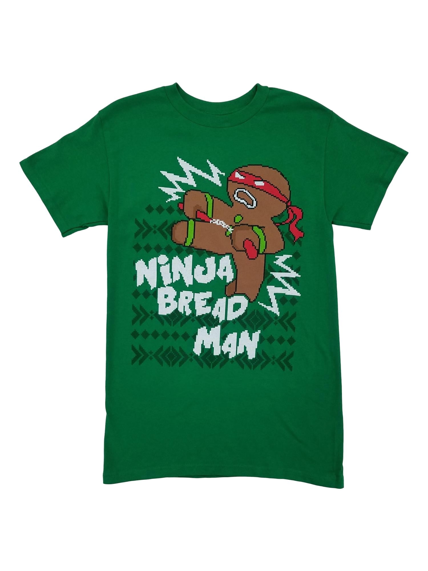 Mens Green Ninja Bread Man Gingerbread 