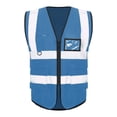 thumbnail image 3 of Haitryli Adult Hi Vis Reflective Safety Vest Zip Up Sleeveless Jacket with Multi-Pockets Construction Workwear Blue One Size, 3 of 4