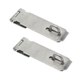 thumbnail image 1 of 2Pcs 4 Inches Padlock Hasp Door Clasp Hasp Lock Latch Stainless Steel Lock for Fastening Gate Cabinet Door (Silver), 1 of 8