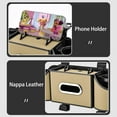thumbnail image 3 of Supbessel 3-in-1 Car Organizers and Storage Box, Multifunctional Car Seat Back Storage Box with Tissue Holder, 2 Cup Holders & Hanging Hooks, Back Seat Car Organizer for Travel - Beige, 3 of 12
