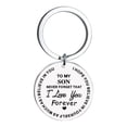 thumbnail image 2 of BGZLEU Initial Disc Charm Keychain,26 Initial Letter Alphabet Key Ring,A-Z Initial English Charm Keychain,Pocket Hug Token,Long Distance Relationship Keepsake,Stainless Steel Sided Inspirational Gift, 2 of 4