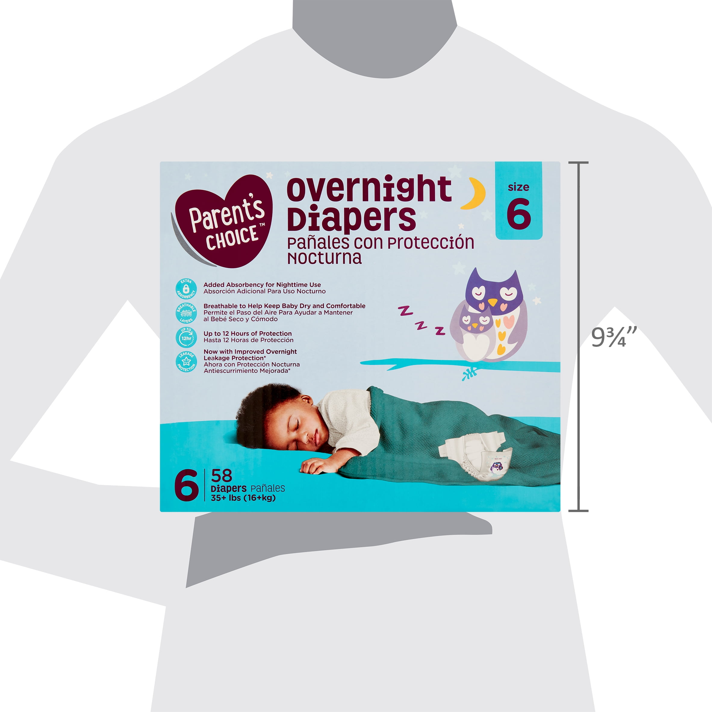 Parent's Choice Gentle Dreams Overnight Diapers, Size 5