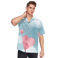 thumbnail image 5 of Ckdifva Heart Wallpaper Clouds Mens Button Down Short Sleeve Shirt Casual Shirts Beach Hawaiian Shirts, 5 of 8