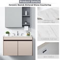 thumbnail image 3 of 43-Inch Bianco Venato Sintered Stone Vanity Top for Bathroom, Durable and Heat-Resistant, Hassle-Free Installation, 3 of 7