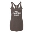 thumbnail image 2 of Wild Bobby Make Heaven Crowded Inspirational/Christian Women Tri-Blend Racerback Tank Top, Brown, X-Large, 2 of 5