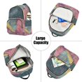 thumbnail image 5 of JIALIOU Mini Backpack Purse for Women Quilted Casual Daypack Small Travel Shoulder Bag, Gray Cat Hiding under Blanket, 5 of 7