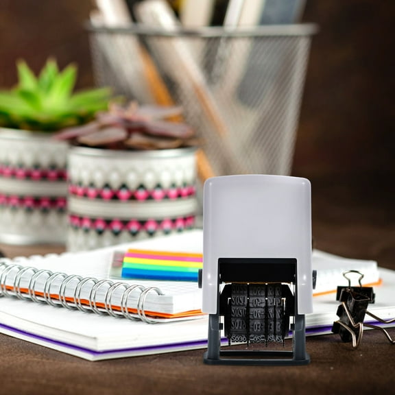 GETAJGHSD Multi Color Plastic Date Stamp Self Inking Stamp for Office and Craft Use