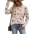 thumbnail image 4 of WIHOLL Sweatshirt for Women Crewneck Long Sleeve Shirts Curved Hem Lightweight Sweaters Fall Clothes, 4 of 8