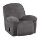 thumbnail image 2 of Funda de una pieza para sillón reclinable, suave y elástica, protectora contra el polvo. gris, 2 of 9