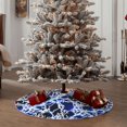 thumbnail image 4 of Rateoe Blue Lightning2 Pattern Christmas Tree Skirt with Ties , Christmas Tree Decorations, Farmhouse Christmas Decor Xmas Holiday Decorations-30", 4 of 6