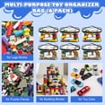 thumbnail image 5 of Lumikrypt 6 Pack Clear Toy Storage Bags with Name Tag & Manual Pocket, Waterproof Transparent PVC Toy Organizer Bags with Zipper for Board Games, Building Blocks, Puzzles, 5 of 7