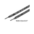 thumbnail image 2 of INSPIRE CHIC 1 Pair Paisley Flat Shoe Laces for Sneakers, 0.31'' Soft Shoelaces Shoestrings for Casual Hiking Shoes Black Reflective 160cm/63.0", 2 of 5
