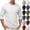 White, variant on Zpzdpjkx Men Crew Neck 3/4 Sleeve Pullover Pocket Solid Color Soft Comfy Basic Daily Vacation Wear Sweatshirt for Mens