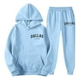 thumbnail image 3 of Hoodie Sweatshirt and Jogger Sweatpants Men's Tracksuit 2 Piece Hoodie Athletic Jogging Sweatsuits for Men Casual Sports Long Sleeve Pullover Suit Set (Light Blue, XXXL), 3 of 4