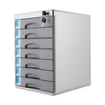 thumbnail image 5 of 7 Drawers Desktop File Cabinet Aluminum Alloy Document Organizer Home Office Lockable Storage Box with 2 Keys, 5 of 27