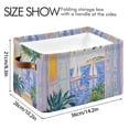 thumbnail image 4 of Yayeee 2 Pack Canvas Storage Basket with Handles for Shelves Fabric Bins Closet Organizer, Seaside Boat, 4 of 8