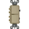 thumbnail image 2 of Leviton 20A, 120/277V, Decora Interruptor de combinación AC de 3 vías, grado comercial, toma de tier agua 1, 2 of 2