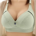 thumbnail image 3 of Womens Sports Bras Deep V Seamless Wireless Plus Size Bra Thin Push Up Minimizer Technology​​ Sport Bra Green 42, 3 of 4