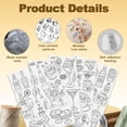 thumbnail image 3 of 4 Sheets 11.6x8.2 Inch Stick and Stitch Embroidery Patterns Non-woven Fabrics Water Soluble Embroidery Stabilizers Drink 297x210mmm DIY, 3 of 7