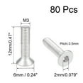 thumbnail image 2 of Unique Bargains M3x12mm Vis de Machine à Tête Plate Hexagonale Intérieure 304 Acier Inoxydable Boulons 80 Pcs, 2 of 3