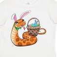thumbnail image 4 of Inktastic Easter Cute Snake with Basket and Bunny Ears Boys or Girls Toddler T-Shirt, 4 of 5