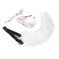 thumbnail image 2 of Bandeau Réglable Oreilles de Chat et Queue de Loup Costume Cosplay, Collier Cloche Doux et Confortable, Ensemble Cosplay de Fête avec Bande Élastique Adapté pour Robe, 2 of 8