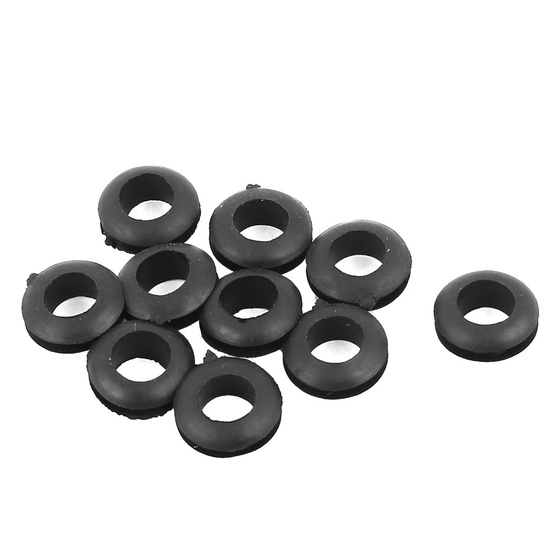 8mm Inner Dia Double Sides Rubber Cable Wiring Grommets Gasket Ring