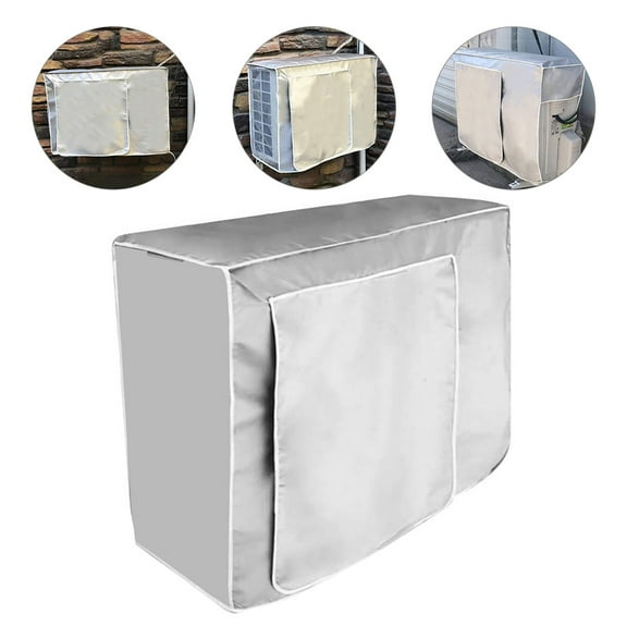SEWCHICS Central Air Conditioner Cover Silver Polyester Fits Most Brands Easy Installation