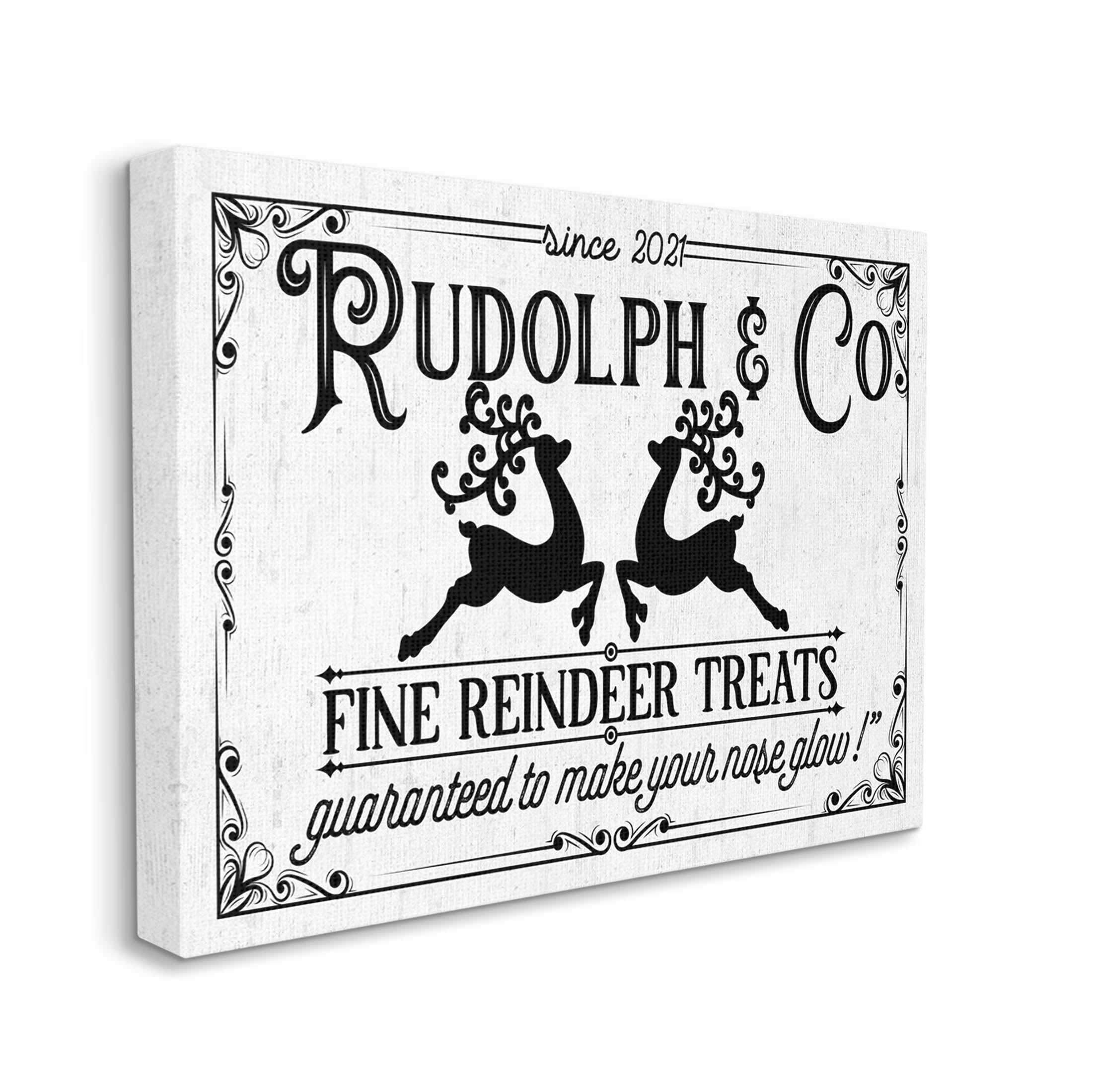 Stupell Industries Rudolph & Co Vintage Sign Graphic Art Gallery Wrapped Canvas Print Wall Art, Design by Lettered and Lined