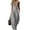 Gray, variant on Jumpsuits for Women Wide Leg Baggy Linen Button Down V Neck Loose Fit Boho Summer Sleeveless Trendy Rompers for Women with Pockets Khaki L