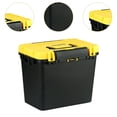 thumbnail image 6 of Miulika Fishing Seat Box, Fishing Tackle Storage Box, Rock Fishing with Rod Holder Portable Water Resistant Seatbox, Lure Fishing Box Yellow Lid, 6 of 9