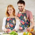 thumbnail image 3 of Shiba Inu and Pioneer Flower Apron-Garden Aprons for Women with Pockets-Cotton Linen Waterproof Kitchen Cooking Gardening Aprons Adjustable for Kitchen,Cooking,BBQ and Salon 33x27 Inch, 3 of 5