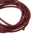 thumbnail image 3 of Uxcell 2.19 Yards 3mm Dia Leather Cord Braided String for DIY Crafts, Wine Red 1Pack, 3 of 6
